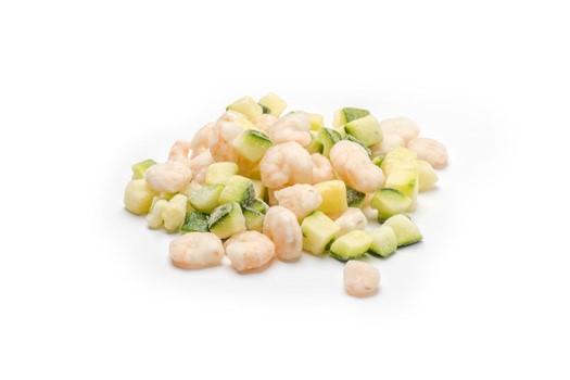 MISTO ZUCCHINE E GAMBERI IQF 8KG PAOLOMARE