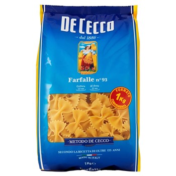 PASTA FARFALLE 1KGX12 DE CECCO